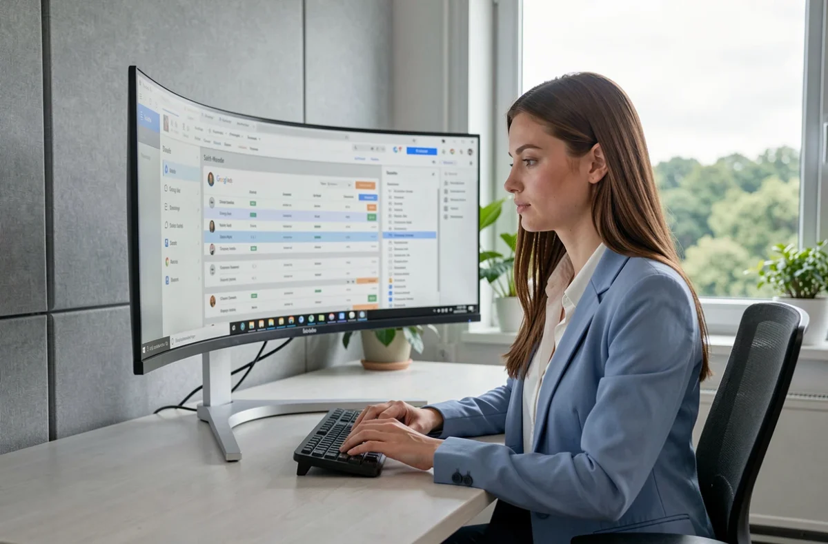 Consultante de l'agence Keyweo à Saint-Mandé travaillant sur un outil de planification de mots-clés Google Ads