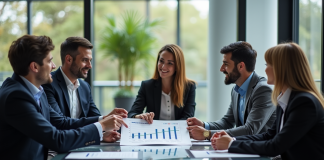 Sponsor : les avantages à en tirer pour votre entreprise Groupe de professionnels en réunion d'affaires autour d'une table