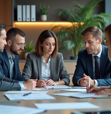 Conformité : pourquoi est-elle essentielle pour votre entreprise ? Groupe de professionnels en réunion dans une salle moderne