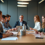 Facteurs de risques psychosociaux : identifiez les 6 principaux Groupe de collègues stressés en réunion au bureau