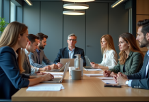 Facteurs de risques psychosociaux : identifiez les 6 principaux Groupe de collègues stressés en réunion au bureau