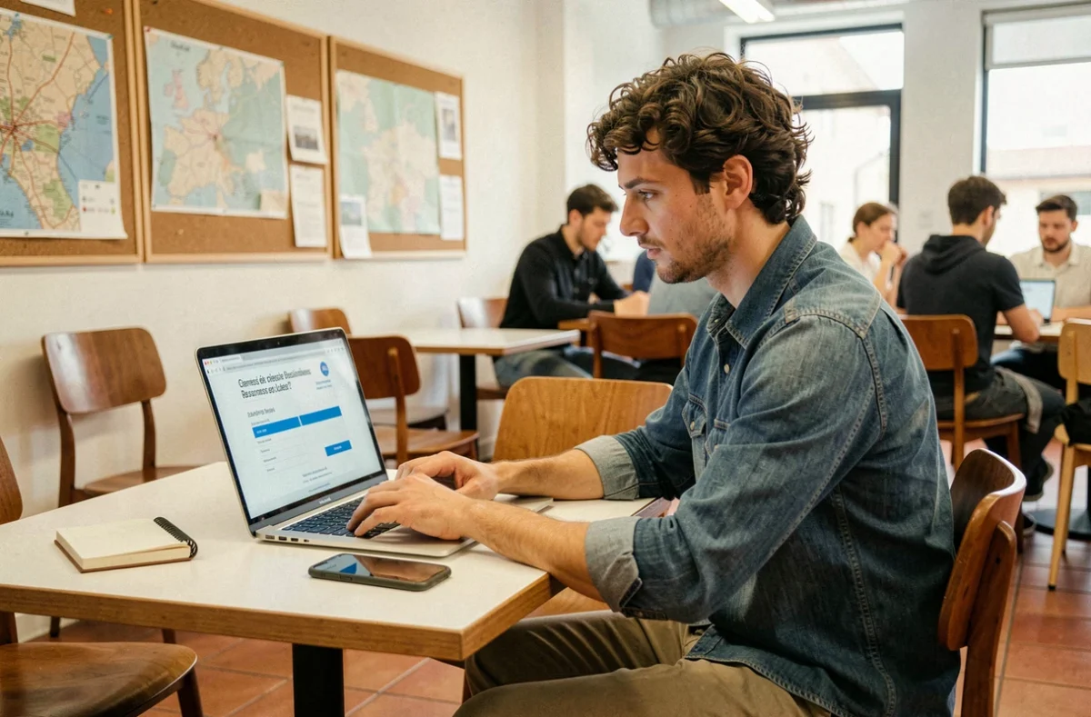 Jeune créateur d'entreprise recherchant une solution de domiciliation en ligne dans un incubateur à Tours