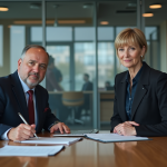 Responsabilité de l’employeur : comprendre les implications légales Professionnels en réunion dans un bureau moderne